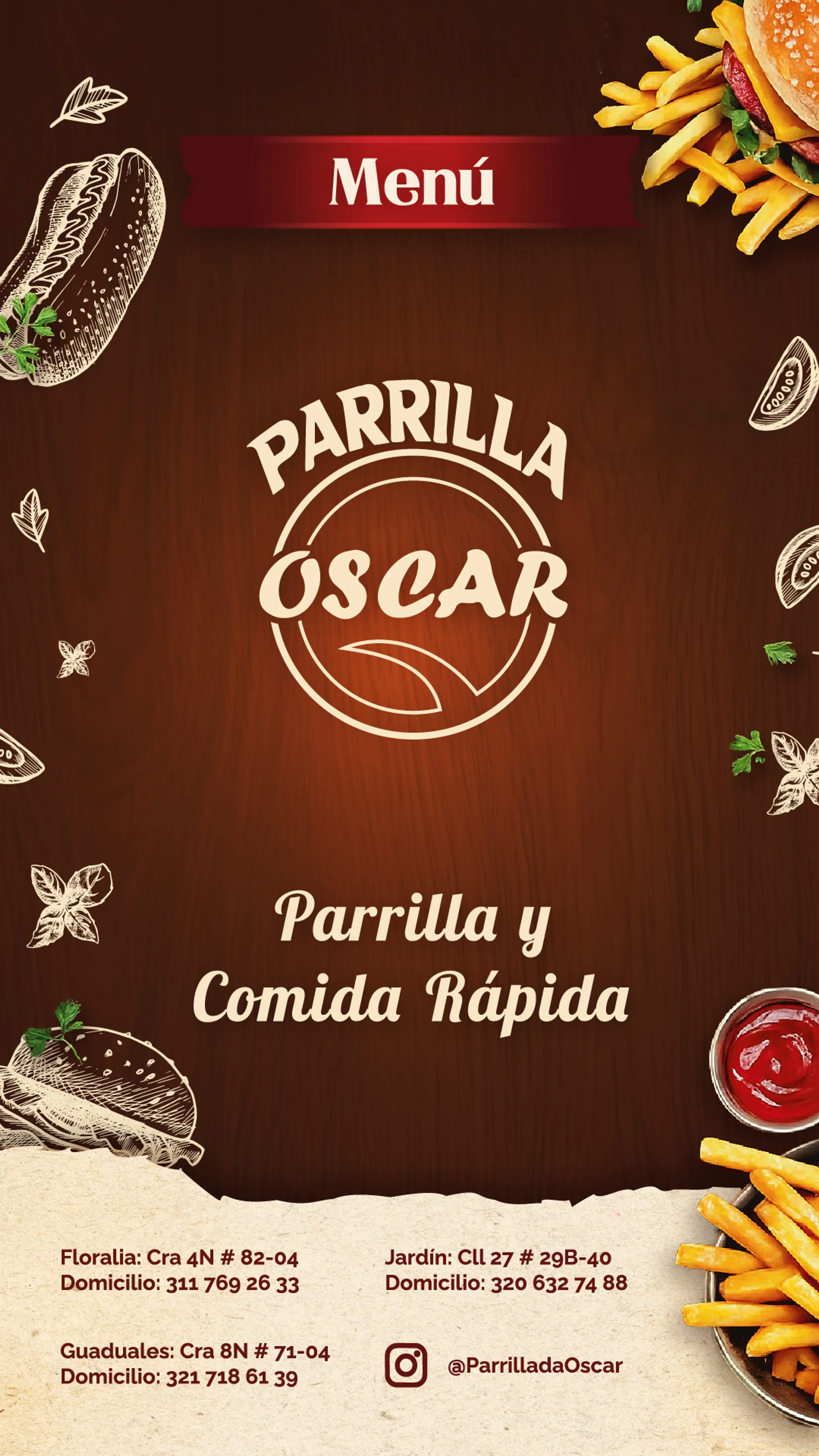 Rediseño del menú de Parrilla Oscar - imagen 1
