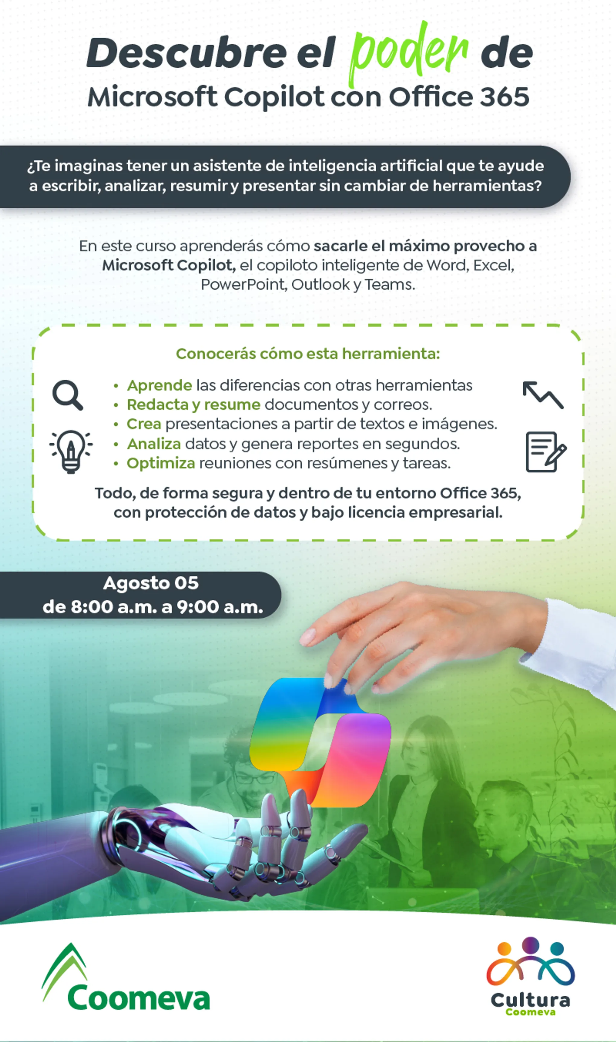 Comunicado interno de Coomeva disenado para correo institucional