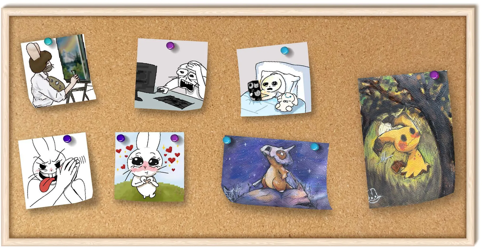 Muestra de dibujo y bocetos analógicos